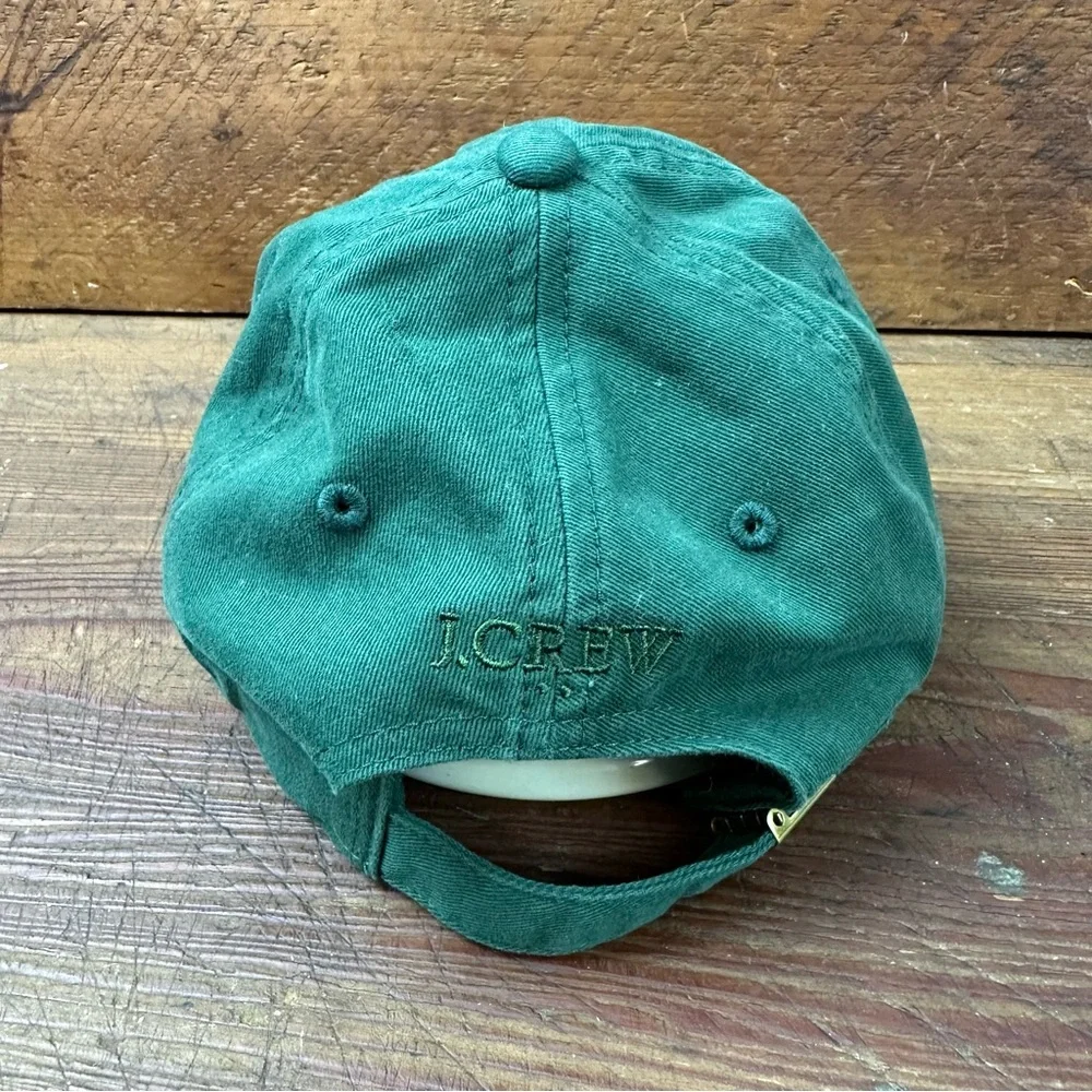 J.Crew Twill Hat Embroidered Beer Mug Hunter Green